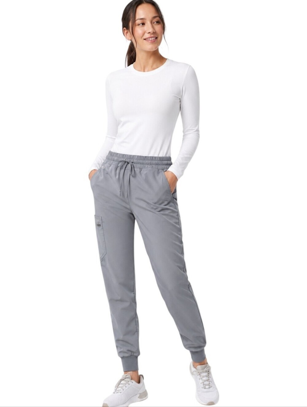 FIGS Zamora FREEx Lined Jogger Scrub Pants Gray Women's  Size Small